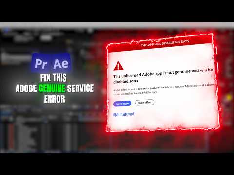 This Adobe App Will Be Disabled in 5 Days? FIX It! | Adobe Genuine Error [2026]