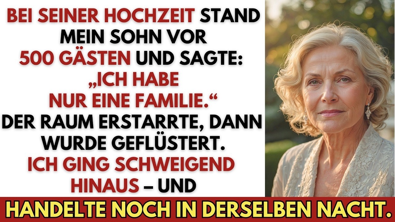 Die Musik stoppte, und 500 Gäste drehten sich gleichzeitig zu mir um. Mein eigener Sohn stand unter den Lichtern des Weinguts, das Glas erhoben, und verkündete vor aller Ohren: „Ich habe jetzt nur...