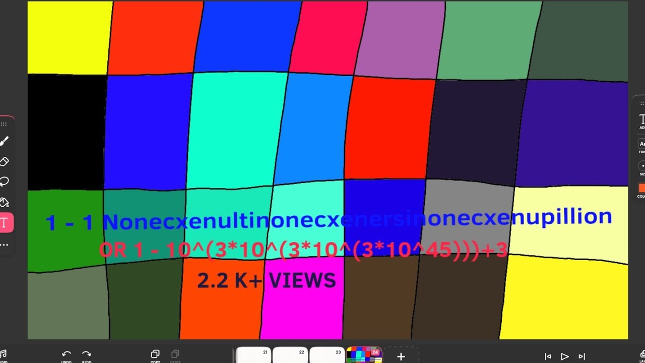 Numbers 0-1 Nonecxenultinonecxenersinonecxenupillion, MY version.