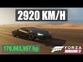 Forza Horizon 3 - 2900KMH+ with 170,000,000HP Centenario! Over 2x Speed of Sound (Dev Build Modding)