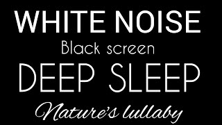 WHITE NOISE on BLACK SCREEN is Pill for DEEP SLEEP | peaceful rain will make you sleep peacefully
