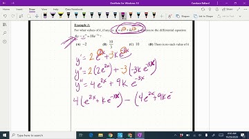 Calculus 7.2 Verifying Solutions for Differential Equations