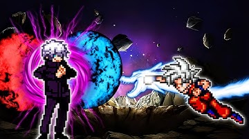 Gojo Infinite Venerable V2.2 OP (New) VS Goku DBS V3.5 OP (all form) in Jump Force Mugen