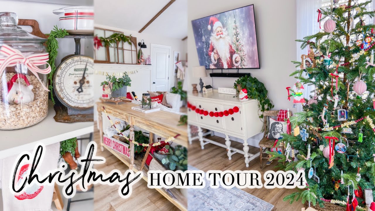 CHRISTMAS HOME TOUR 2024 // NOSTALGIC FARMHOUSE CHRISTMAS TOUR ...