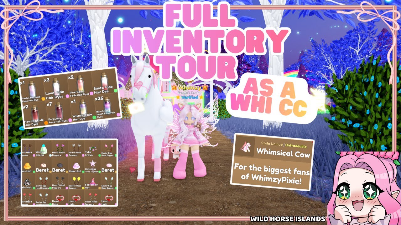 Wild Rp Inventory Full Inventory Tour ( As a WHI CC)| Wild Horse Islands| Roblox - YouTube