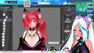 Hair art shading 🖌️ vtuber model for @awildkitsune !discord !gg !socials