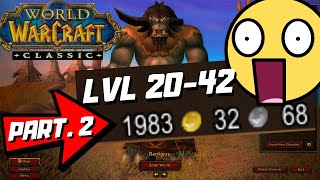 Classic Wow - Lvling Grinding Guide 1-60 - Part.2 - Lvl 20-42 Afford Mount Gear