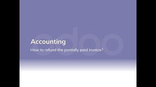 How to refund the partially paid invoice?