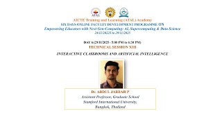 ATAL SIX DAYS ONLINE FACULTY DEVELOPMENT PROGRAMME | SESSION 13