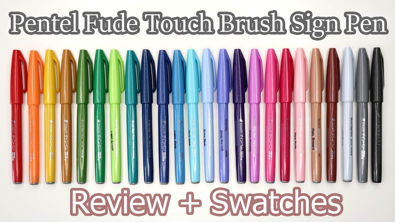 Pentel Fude Touch Brush Sign Pens | Review + Swatches