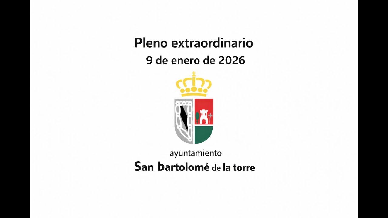 Pleno extraordinario, 9 de enero de 2026