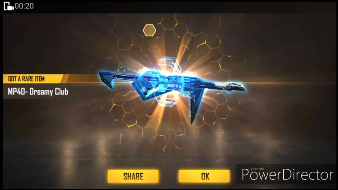 Free Fire Incubator Mp40 Blue Colour Youtube