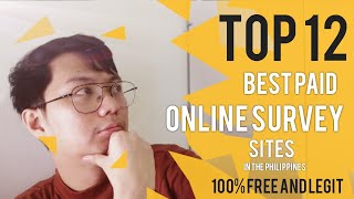Top 12 best Online Survey sites in the Philippines FREE SIGN UP and 100 Legit