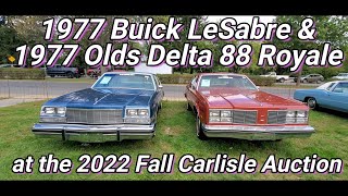 1977 Buick LeSabre & 1977 Olds Delta 88 Royale at 2022 Fall Carlisle Auction #buick #oldsmobile
