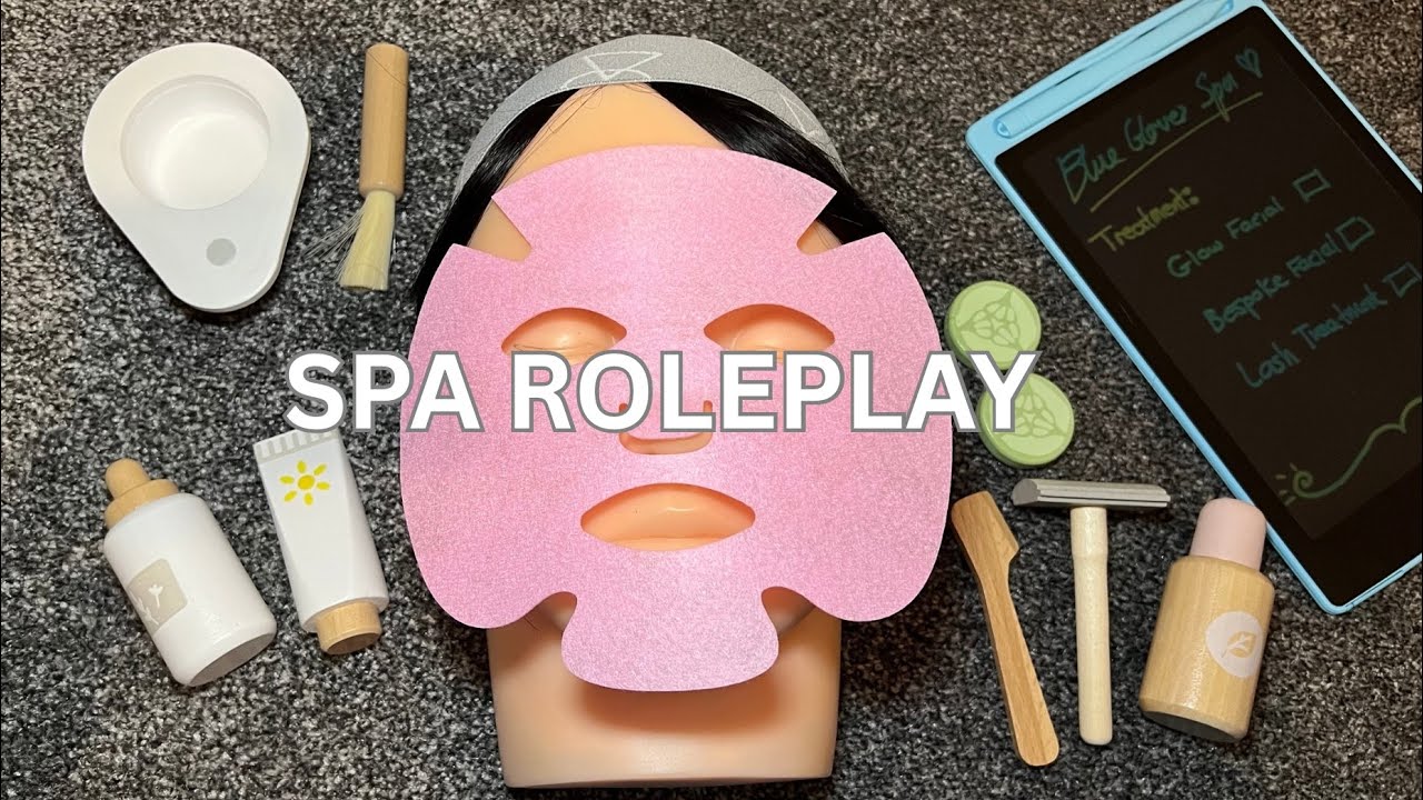 asmr spa roleplay wooden toy set