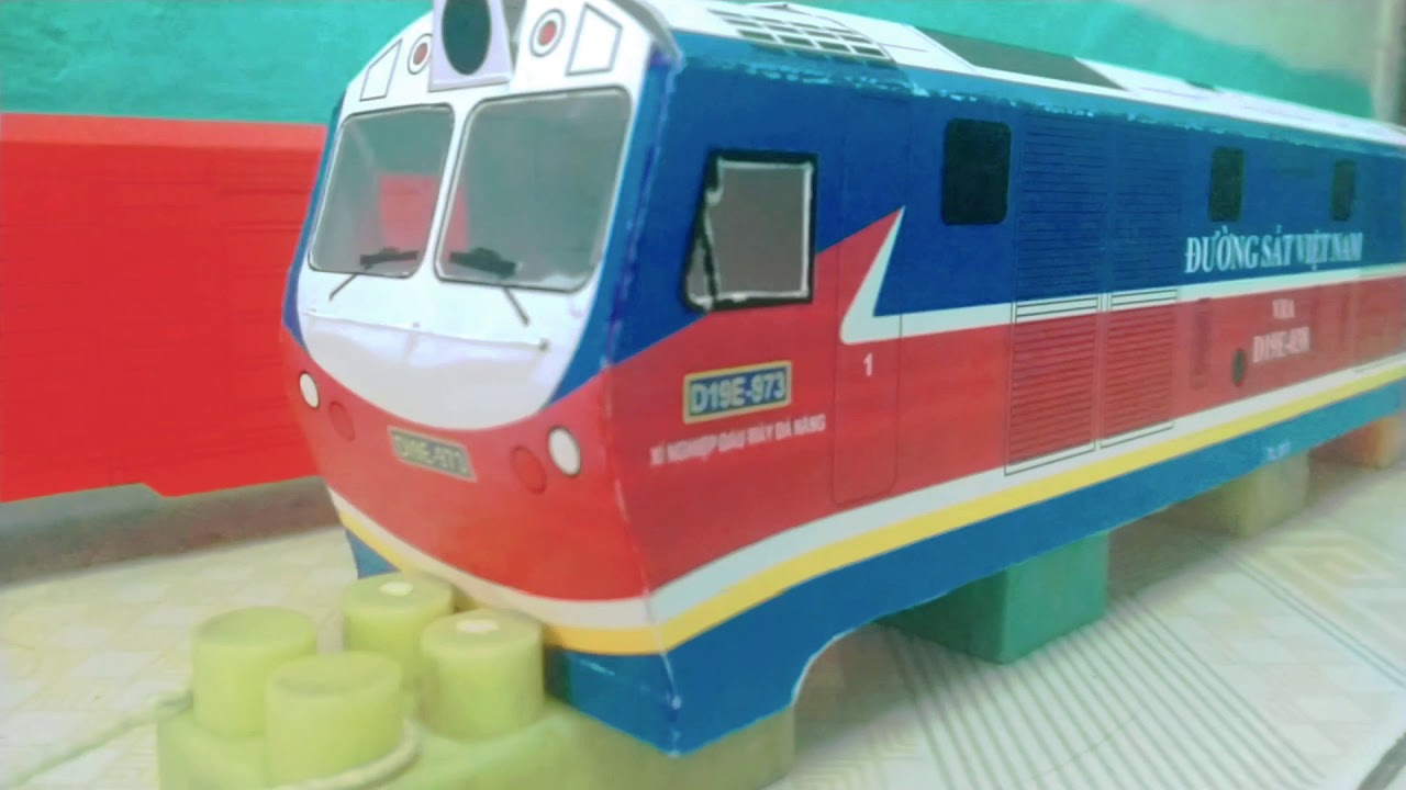 [62-mh] D19E-973 kéo D19E-941(mô hình tàu lửa) - YouTube