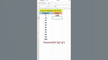 Convert kg to g #exceltips #dataanalytics #data #shorts #ytshorts #shortvideo #short