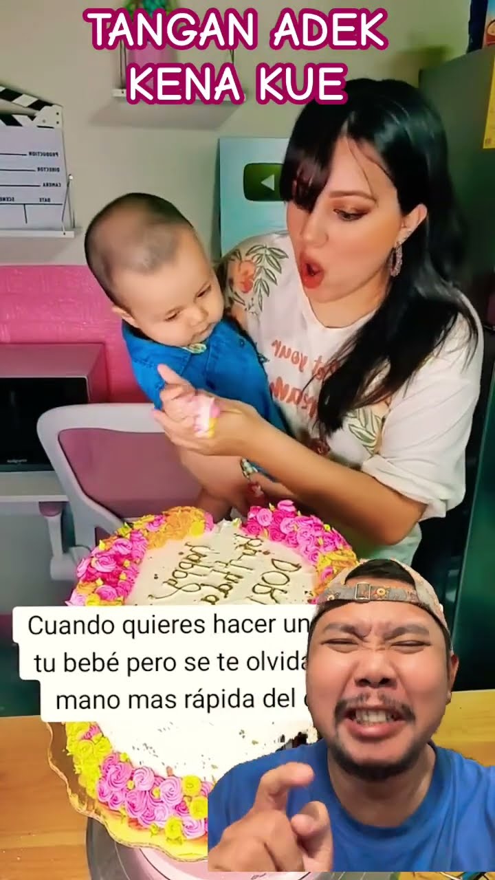 TANGAN ADEK KENA KUE TART!!!?? #humor #amor #baby #familia #babyboy #cake