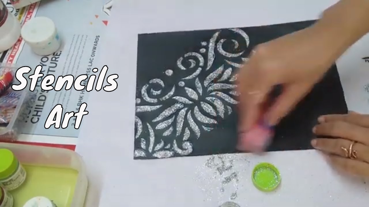 How To Use A Stencil Stencils Art || 3 Easy way of using Stencils - YouTube