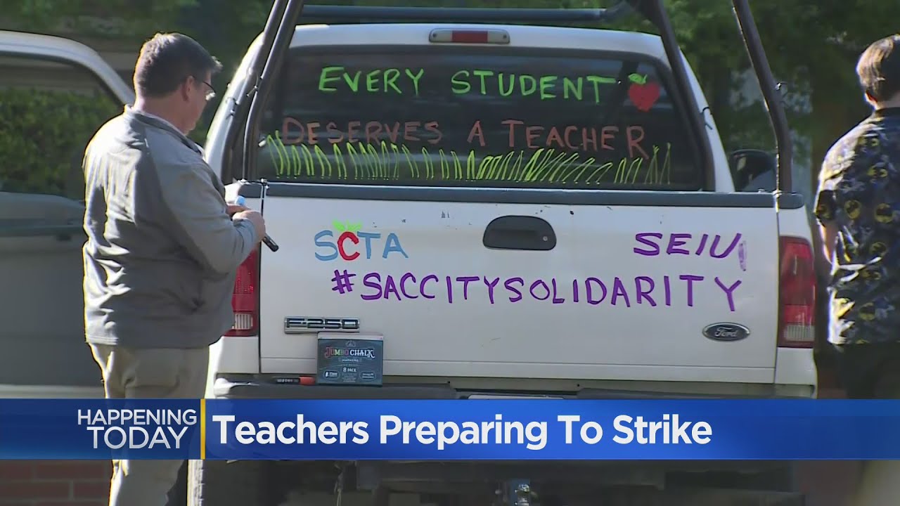 Sac City Unified Teachers Go On Strike - YouTube