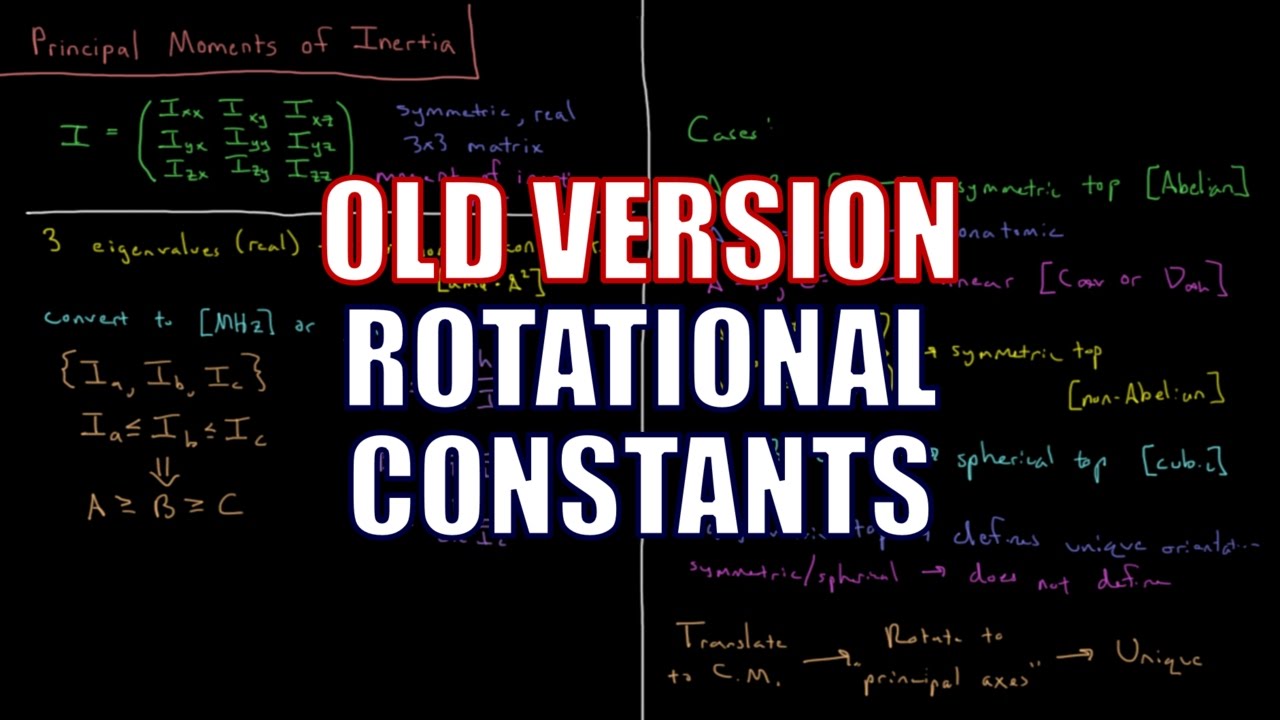 Computational Chemistry 1.14 - Rotational Constants (Old Version)