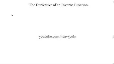 Calculus 1-The Derivative of an Inverse Function part 2