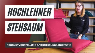 Hochlehner-Auflage Nach Maß Mit Stehsaum - Produktvorstellung Vermessungsanleitung