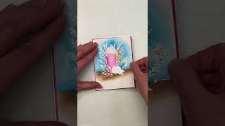Gift Card Thank You card | Vibrant Watercolor card with a Gift card pocket