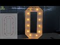 Eufony 4ft marquee light up number 0 tutorial mosaic numbers 0 for party decorations
