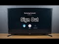 How to Sign Out SAMSUNG Account on SAMSUNG Smart TV