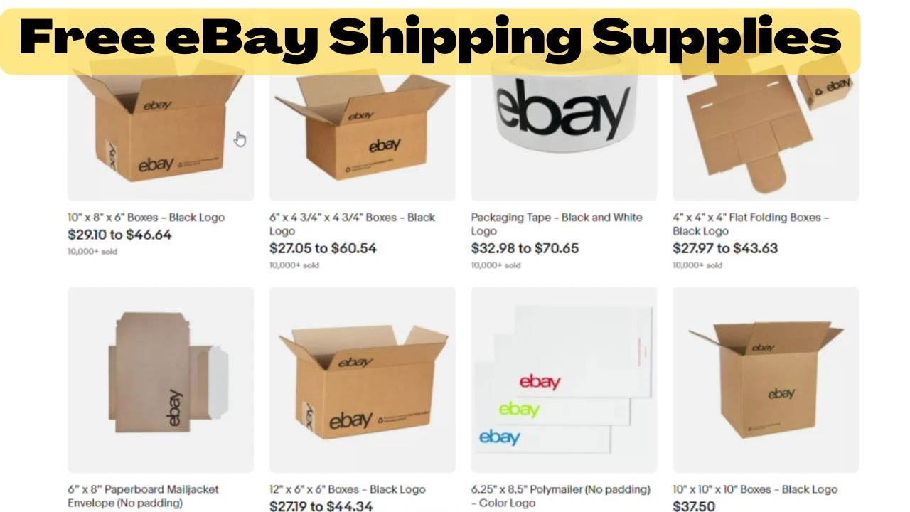 Shipping Supplies, Free Shipping Supplies