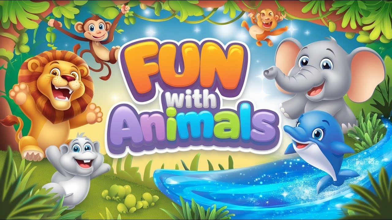 Fun With Animals FUN WITH ANIMALS! 🦁🐘🐼|@HappyKidsClassroom-t9s - YouTube