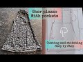 Gher Pocket Plazzo Cutting And Stitching/  Plazzo Pant / Plazzo With Pocket Step By Step