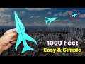How to make a paper airplane that flies far 1000 feet  easy  simple