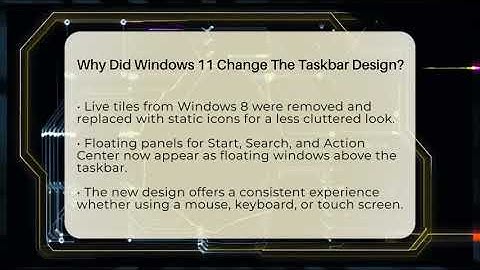 Why Did Windows 11 Change The Taskbar Design? - All About Operating Systems