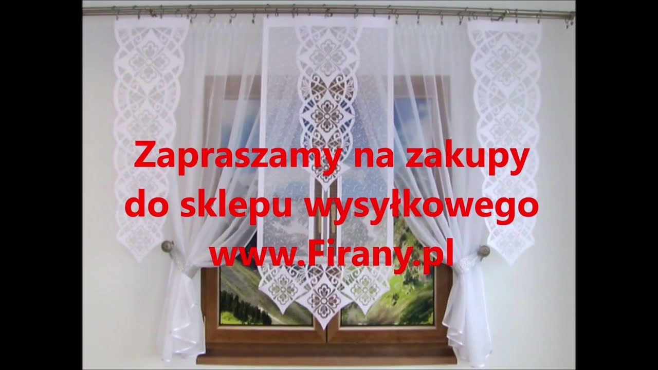 Klaudia 13 Gotowa firana z cyrkoniami 290x160 cm, 60x140 cm - 1 szt, 35x110 cm - 2 szt www.Firany.pl