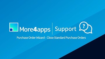 Purchase Order Wizard - Close Standard Purchase Orders
