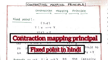 Contraction mapping principal // Definition of fixed point and contraction mapping // Lect :20