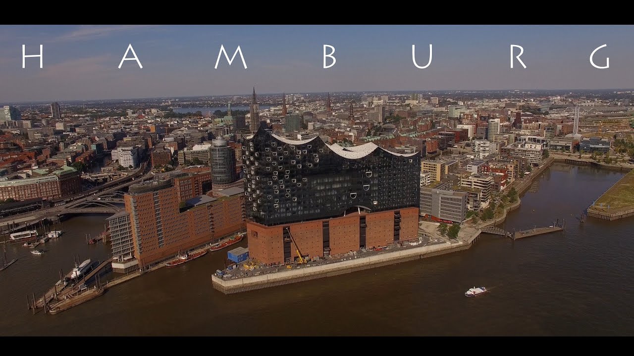 Hamburg Aerial View -  Hamburger Dom, Hafencity and Elbphilharmonie... DJI Phantom 3 Professional