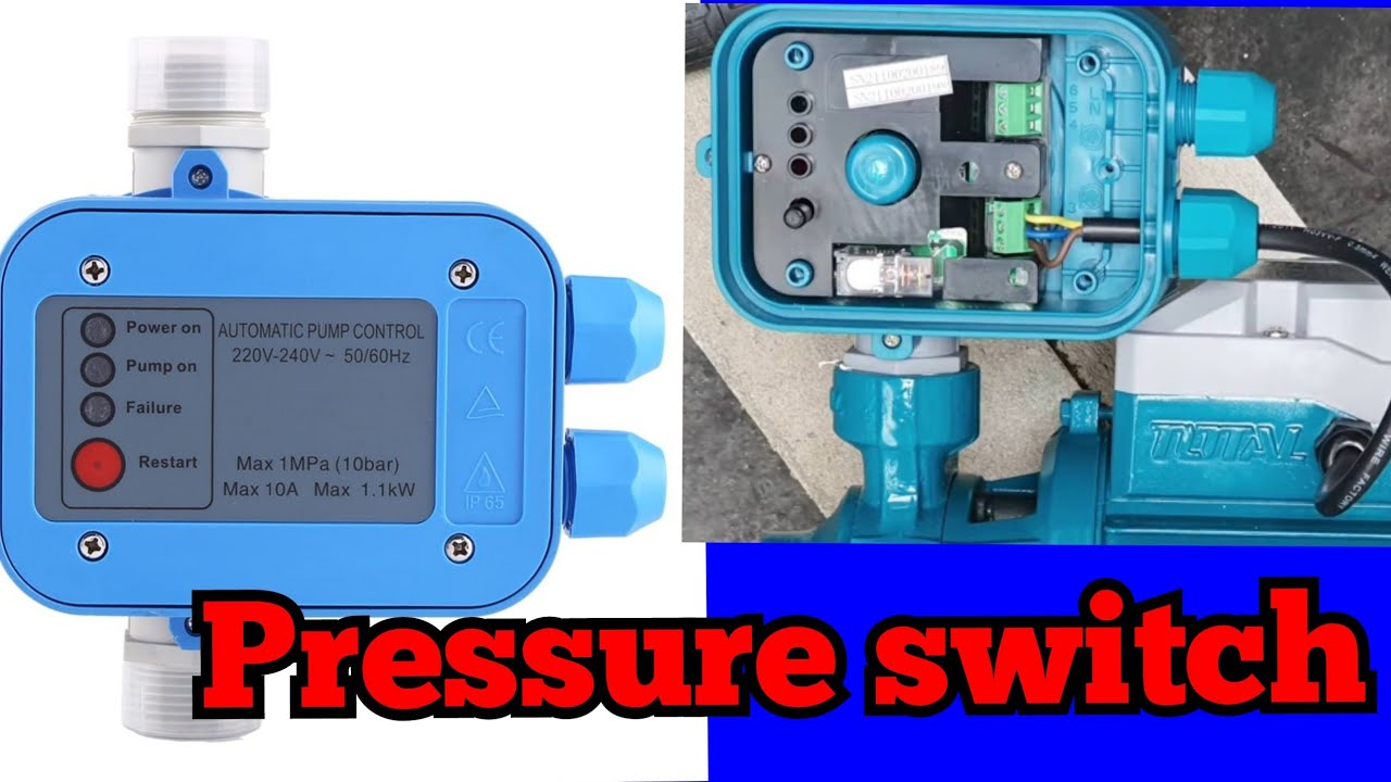 Pressure switch connection. automatic pressure switch connection.water
