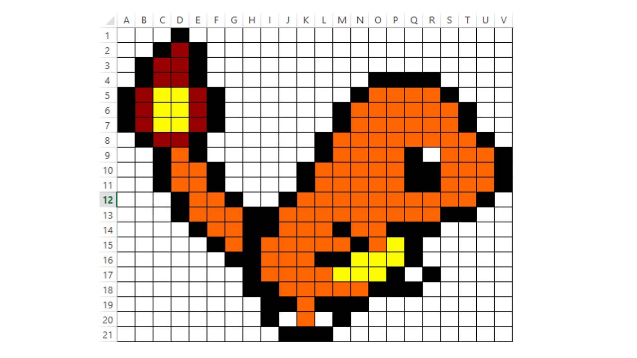 Excel: Pixel Art N°10 - thptnganamst.edu.vn