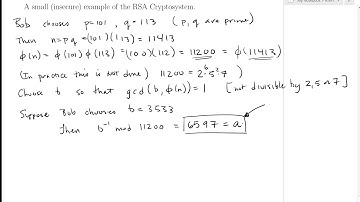 Collingwood ATM Spring 2020 RSA Cryptosystem definition