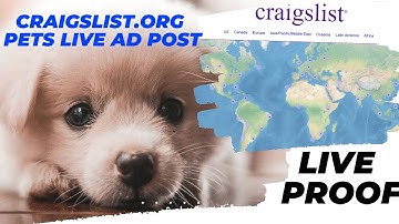 Craigslist.org Pets Section - 100% Live Ad Post Proof Revealed #craigslist  #usa #pets  #aminulbappe