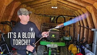Blow Torch with 1lb Propane Cylinder Converter