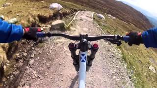 Nevis Range World Cup (Orange) downhill track,  GoPro chestcam, Fort William -- May 2013