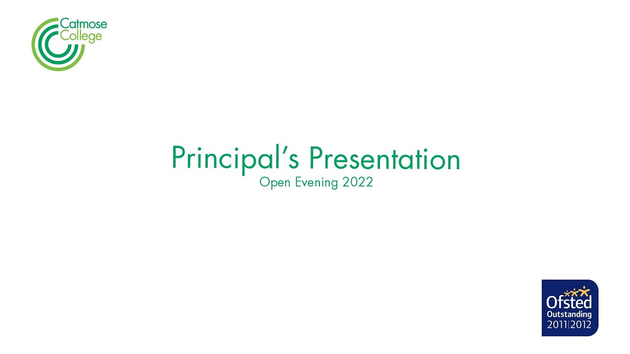 Catmose College - Principal's Presentation Open Evening 2022 - YouTube