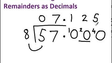Division with remainders as decimals