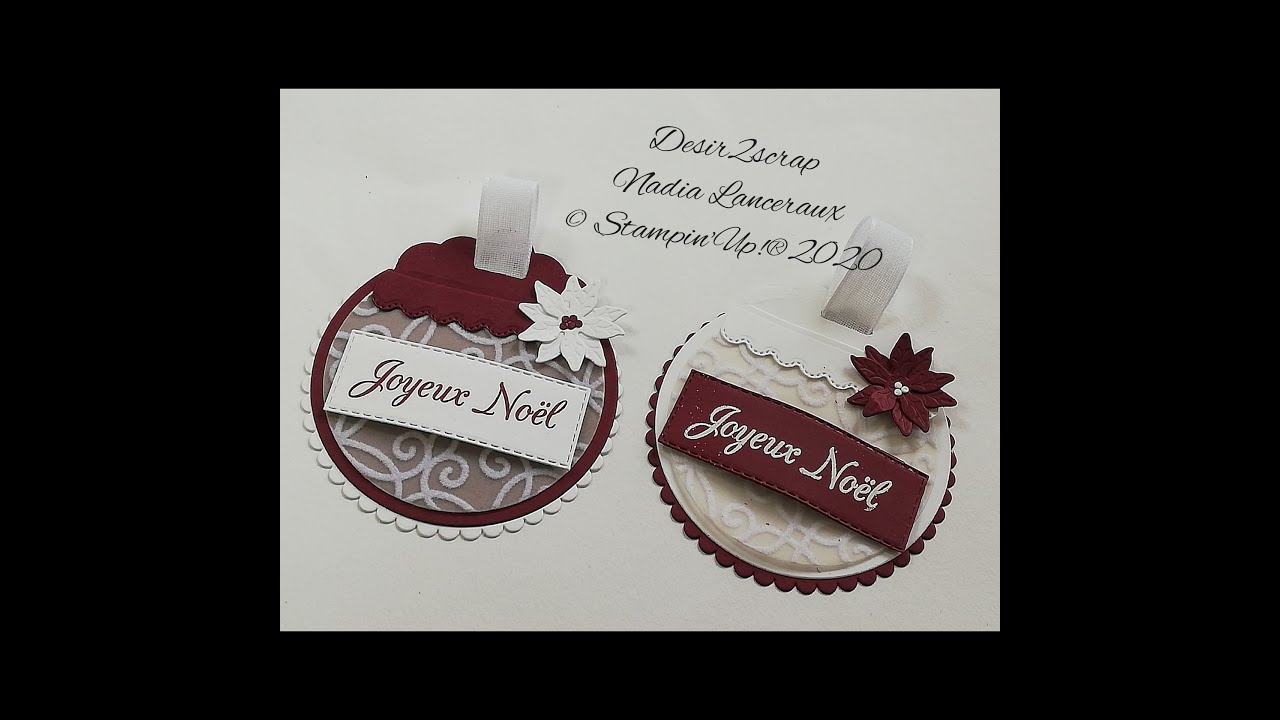 Etiquette de Noël et quelques techniques Stampin'Up!