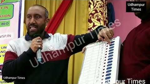 An awareness Programme at Town Hall, Udhampur by Election Office for general awareness of EVM VVPAT