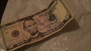 $5 BILL GIVEN BACK in CHANGE  has fancy serial number